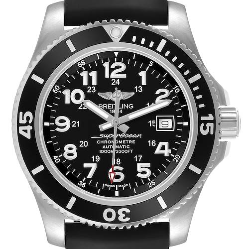 Photo of Breitling Superocean II 42 Steel Black Dial Mens Watch A17365 Box Papers