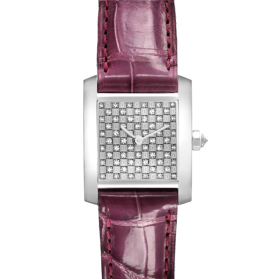 Cartier Tank Francaise White Gold Diamond Dial Ladies Watch WE102631 SwissWatchExpo