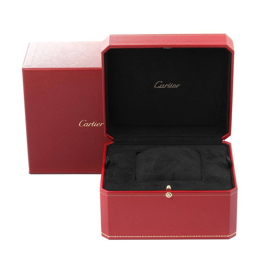 Cartier Tortue 18k Rose Gold Diamond Burgundy Strap Ladies Watch 2645 ...