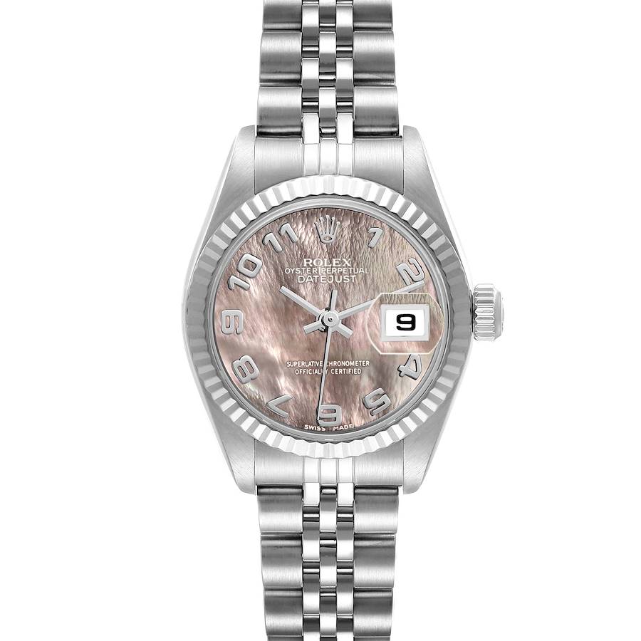 Rolex Datejust Mother of Pearl Dial White Gold Steel Ladies Watch 79174 Box Papers SwissWatchExpo