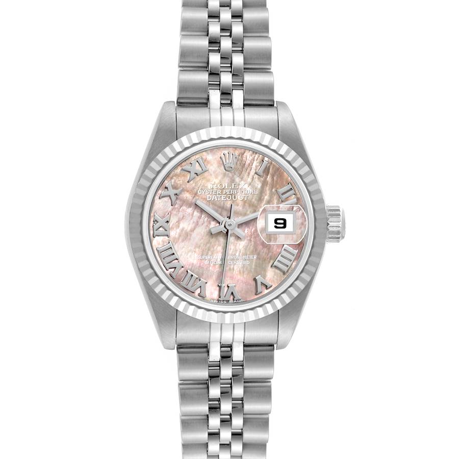 Rolex Datejust Steel White Gold Mother Of Pearl Ladies Watch 79174 Box Papers SwissWatchExpo