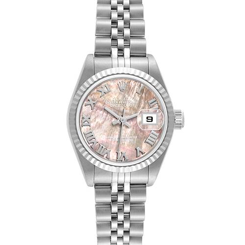 Photo of Rolex Datejust Steel White Gold Mother Of Pearl Ladies Watch 79174 Box Papers