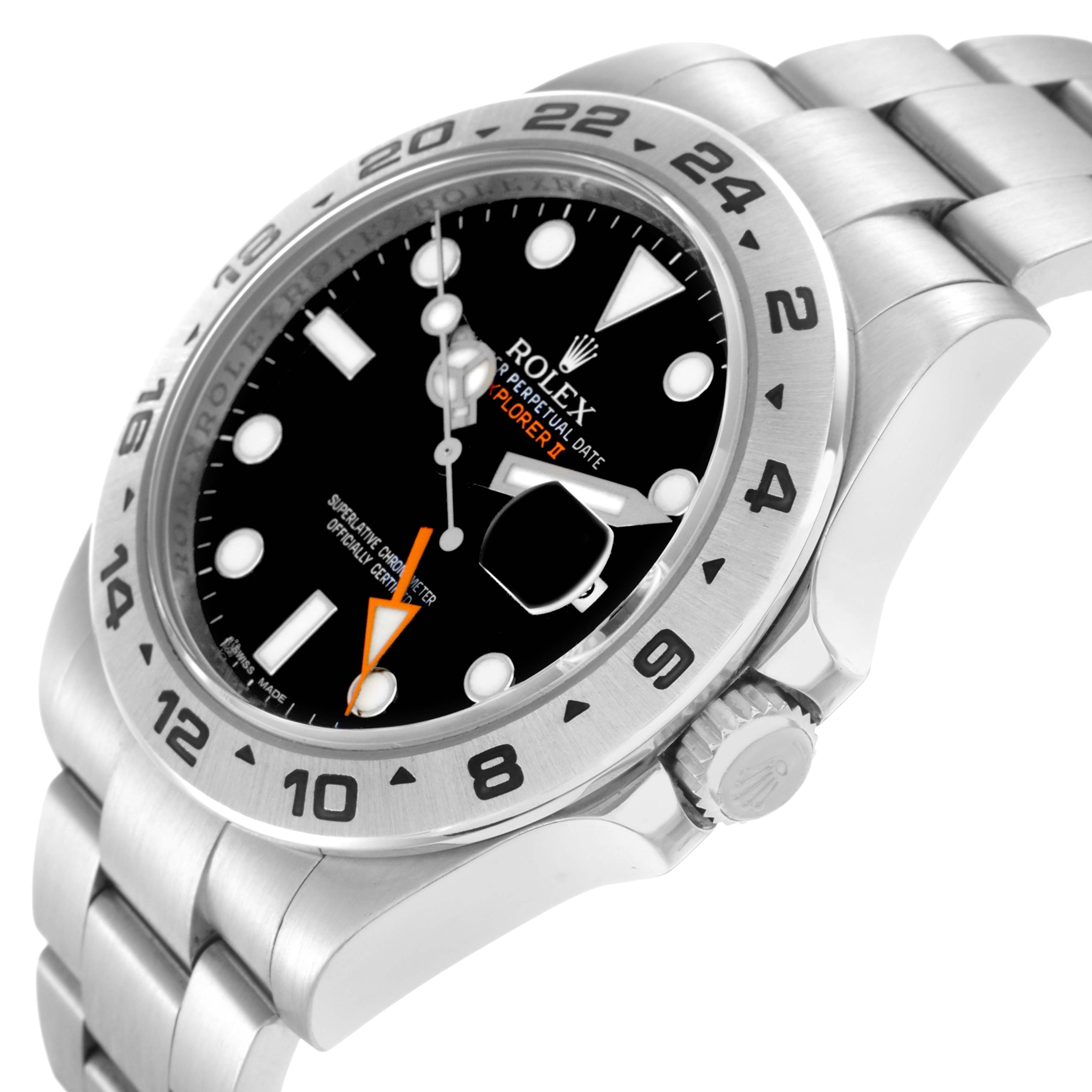 The Rolex Explorer 216570 Men
s Stainless Steel Black Dial 216570 Men
s Stainless Steel Black Dial model is shown at a side angle, highlighting its bezel, crown, bracelet, and black dial.