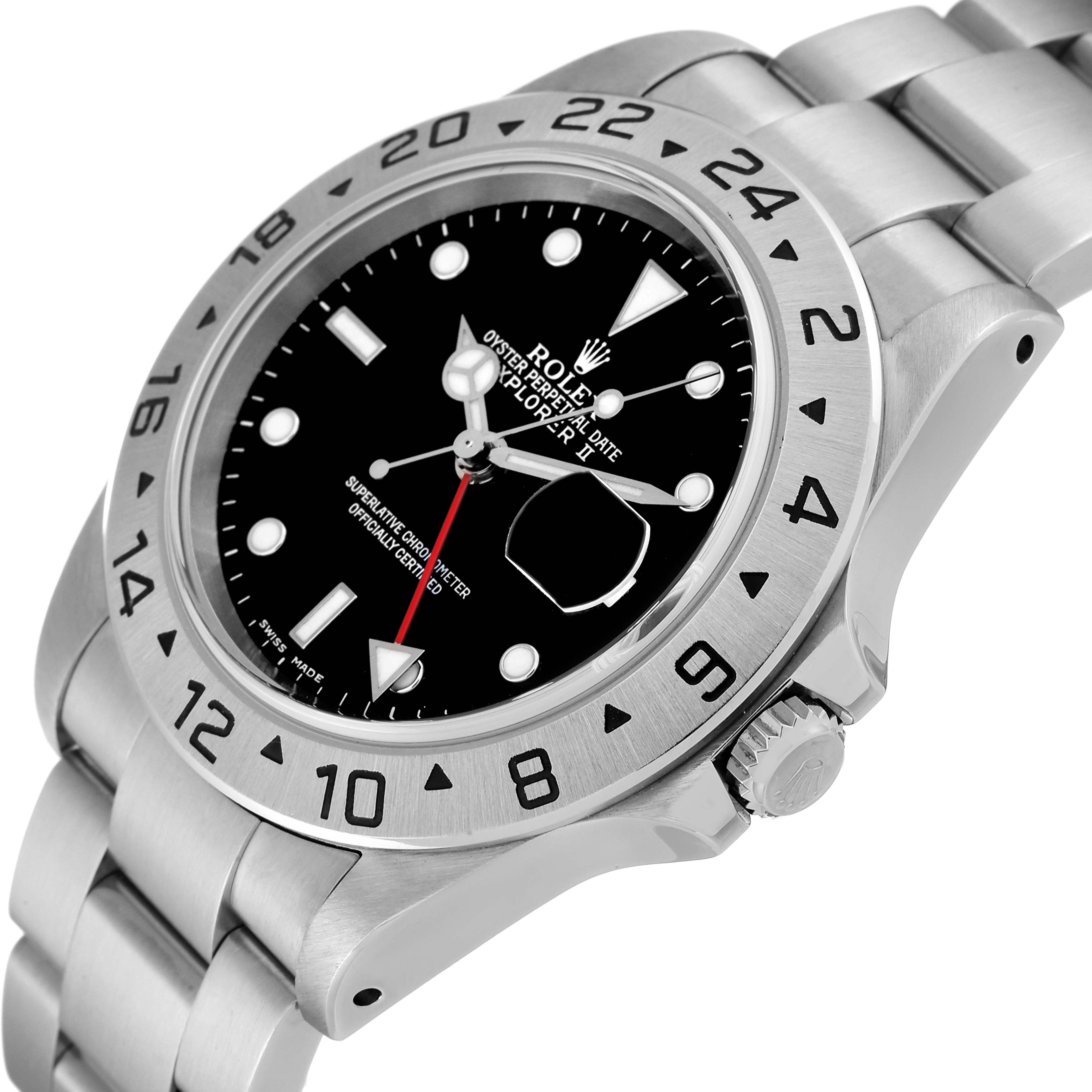The image shows a close-up of the Rolex Explorer 16570 Men's Stainless Steel Black Dial 16570 Men's Stainless Steel Black Dial watch, highlighting the face, bezel, and part of the bracelet from an angled perspective.