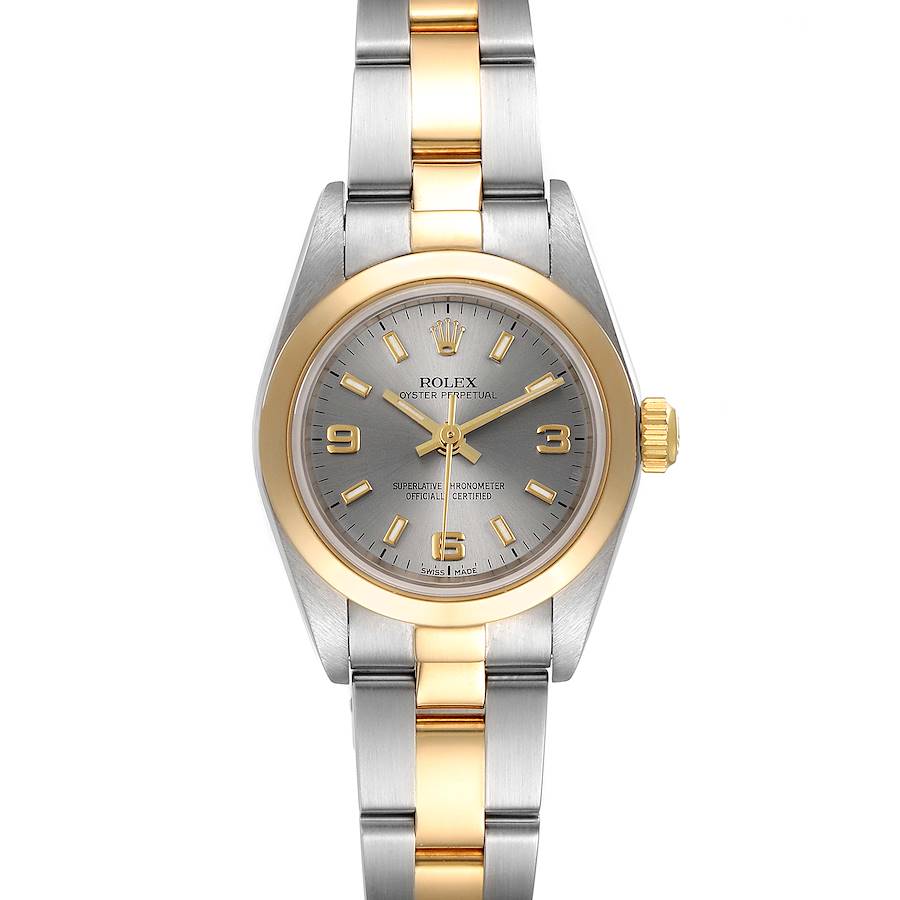 Rolex Oyster Perpetual Nondate Steel Yellow Gold Ladies Watch 76183 SwissWatchExpo