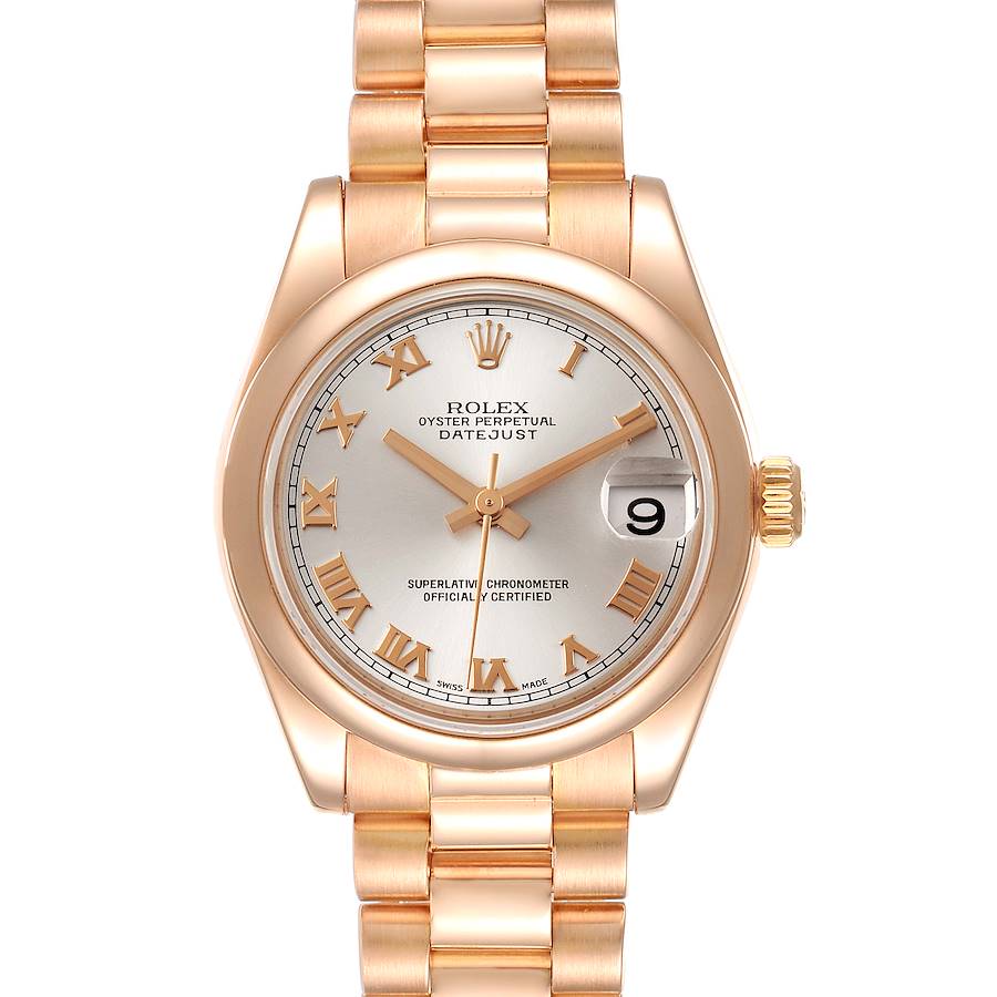 Rolex President Datejust Midsize 31 Rose Gold Ladies Watch 178245 Box Papers SwissWatchExpo