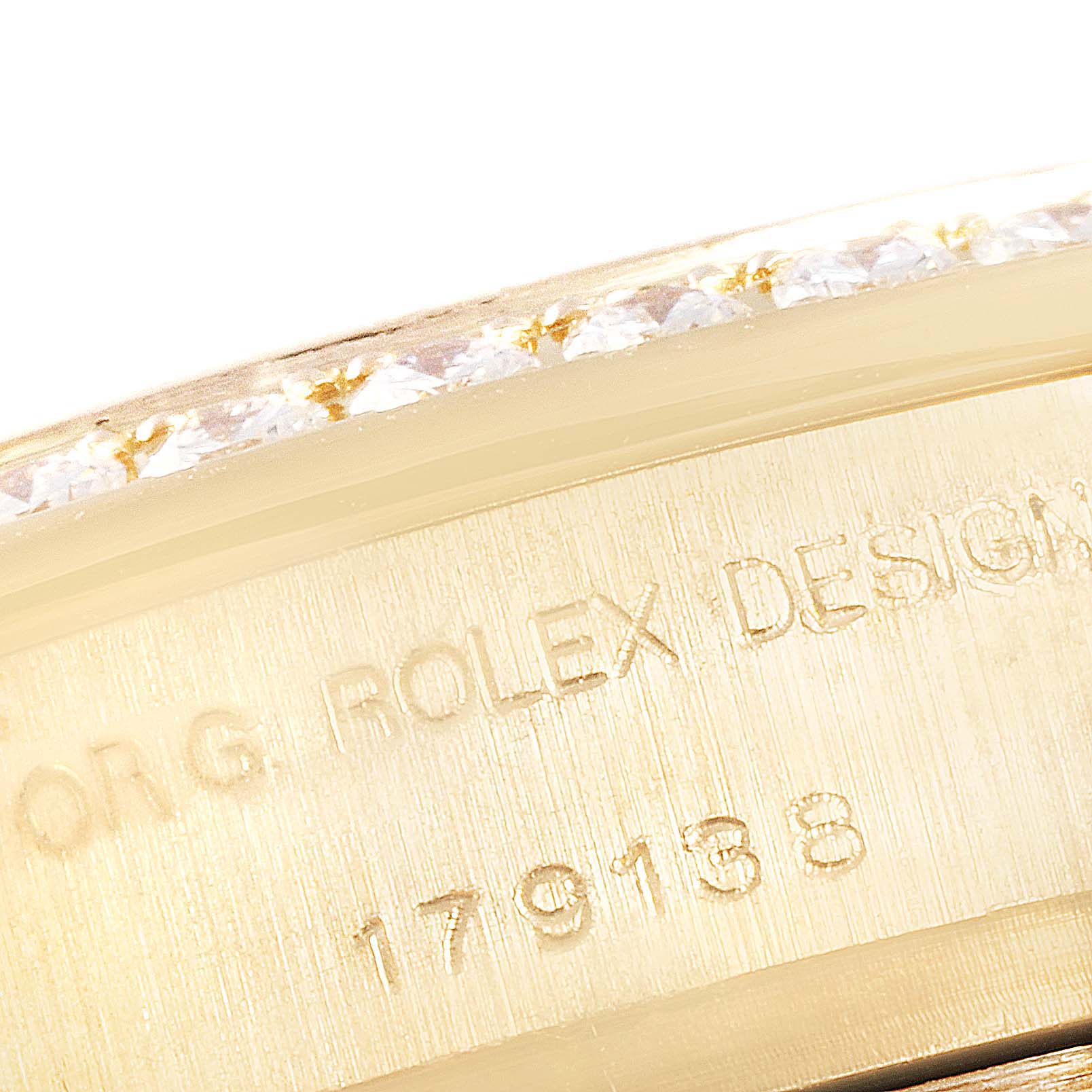 Rolex President Ladies Yellow Gold Diamond Watch 179138 Box Papers ...