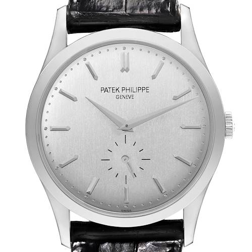 Photo of Patek Philippe Calatrava 18K White Gold Mechanical Mens Watch 5196G