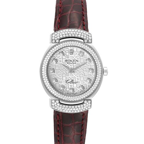 Photo of Rolex Cellini Cellissima White Gold Anniversary Diamond Dial Ladies Watch 6673