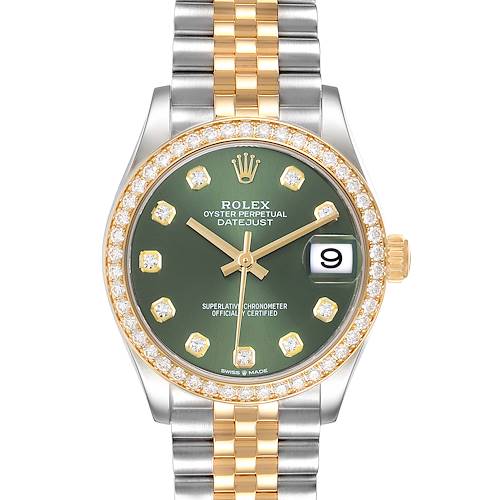 Photo of Rolex Datejust 31 Midsize Steel Yellow Gold Diamond Ladies Watch 278383