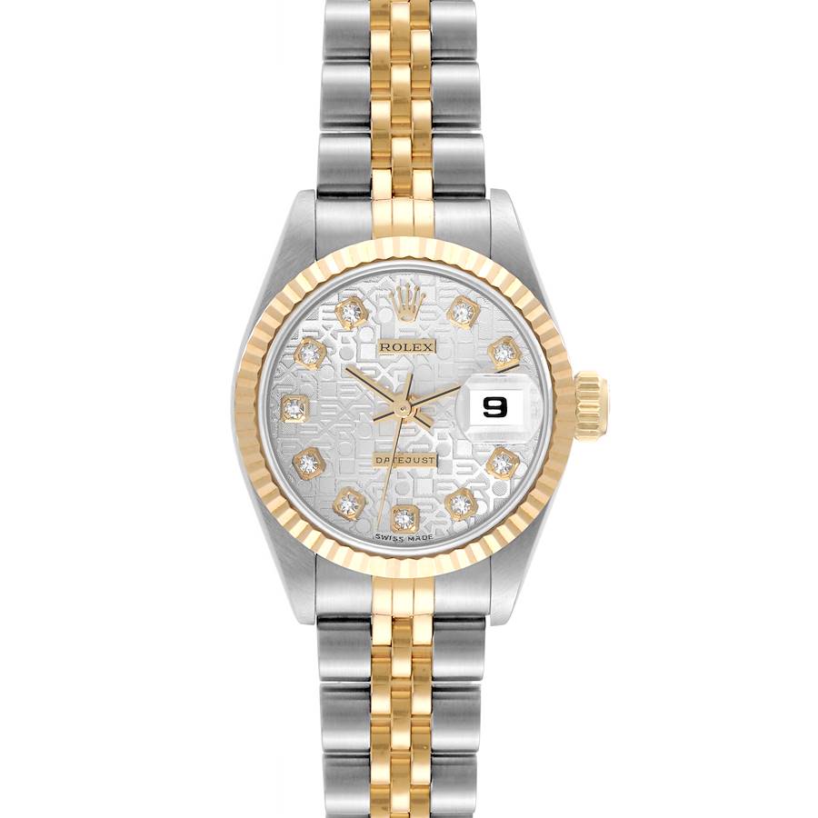 Rolex Datejust Steel Yellow Gold Anniversary Diamond Dial Ladies Watch 69173 SwissWatchExpo