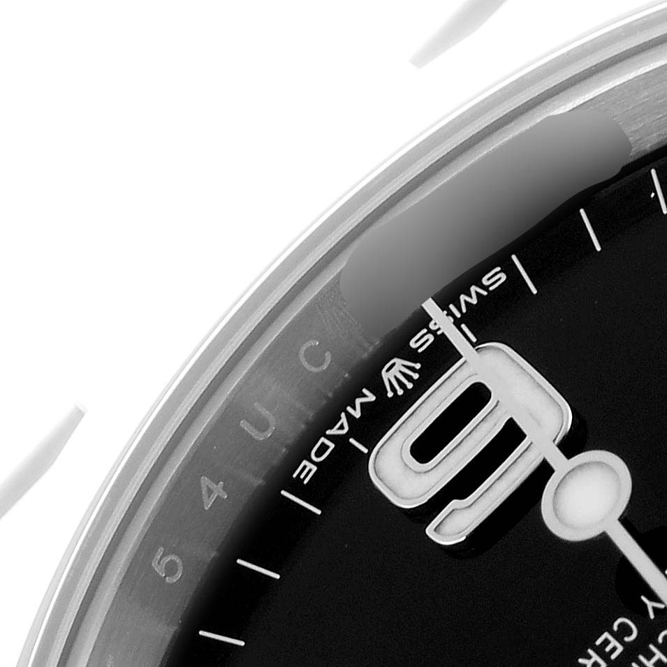 The image shows a close-up of the dial on the Rolex Explorer 224270 Men
s Stainless Steel Black Dial 224270 Men
s Stainless Steel Black Dial, highlighting the number 
9
 and "Swiss Made" text.