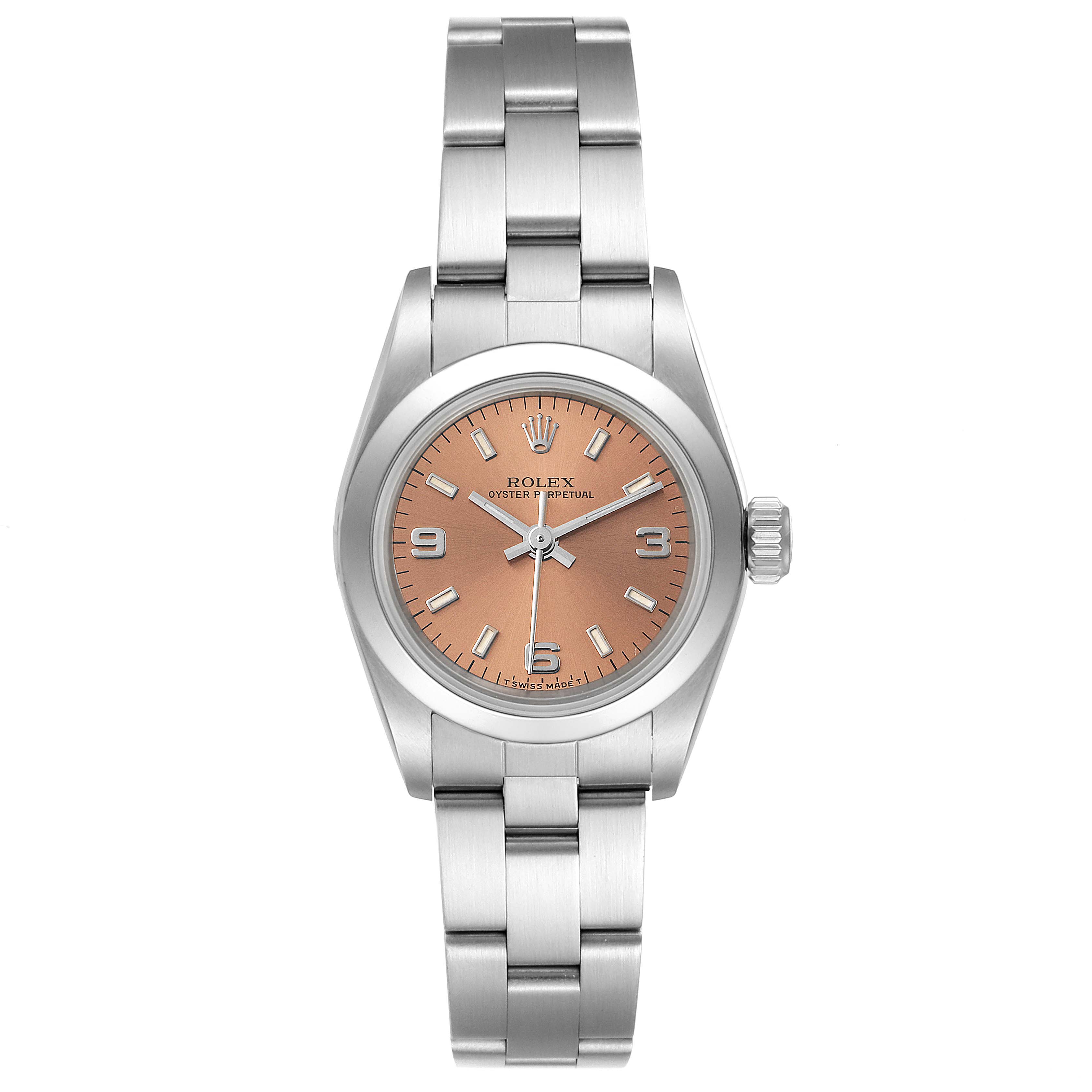 rolex oyster perpetual salmon dial