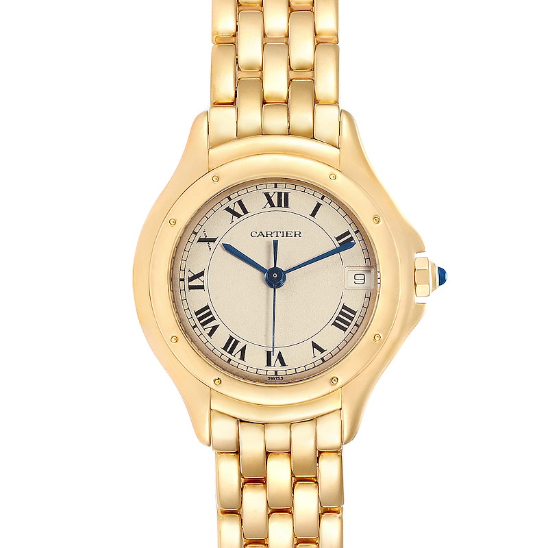 Cartier Panthere Cougar 18K Yellow Gold Ladies Watch 887906 SwissWatchExpo