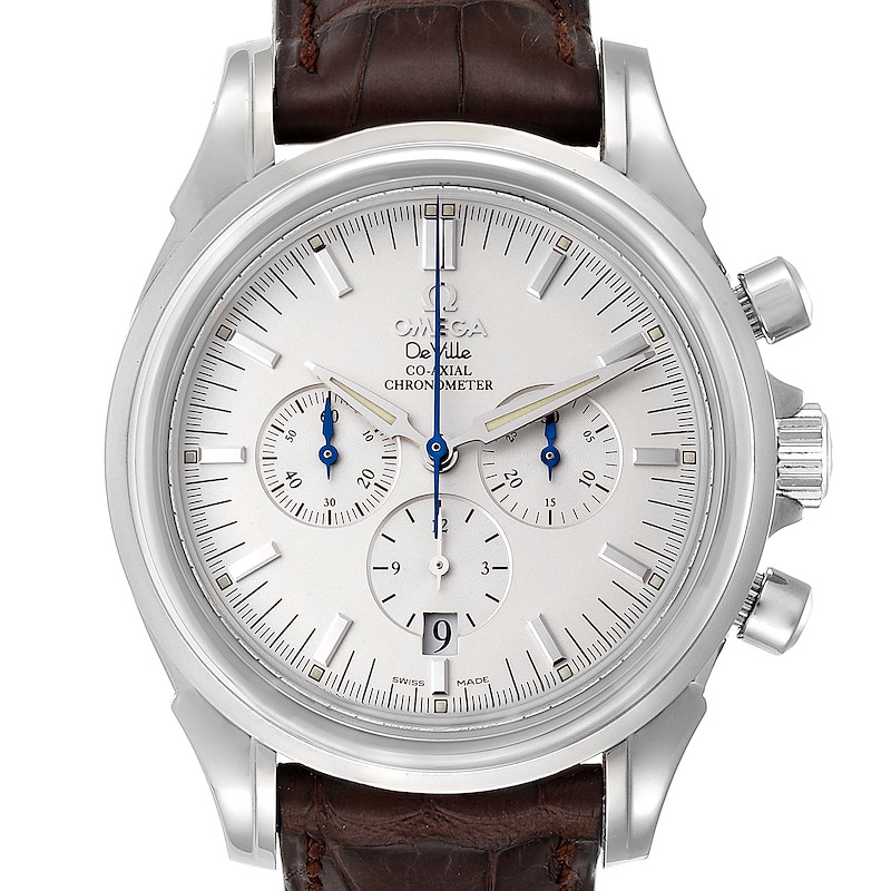 Omega DeVille Co-Axial Chronograph Steel Mens Watch 4841.31.32 Card SwissWatchExpo