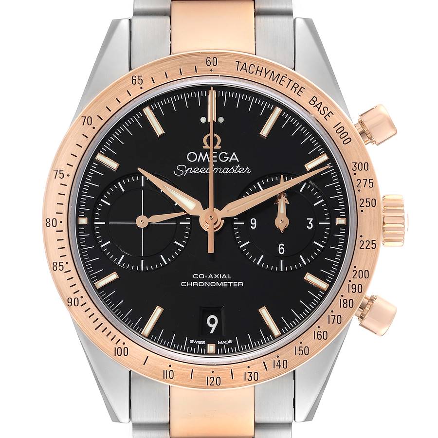 Omega Speedmaster 57 Steel Rose Gold Mens Watch 331.20.42.51.01.002 Box Card SwissWatchExpo