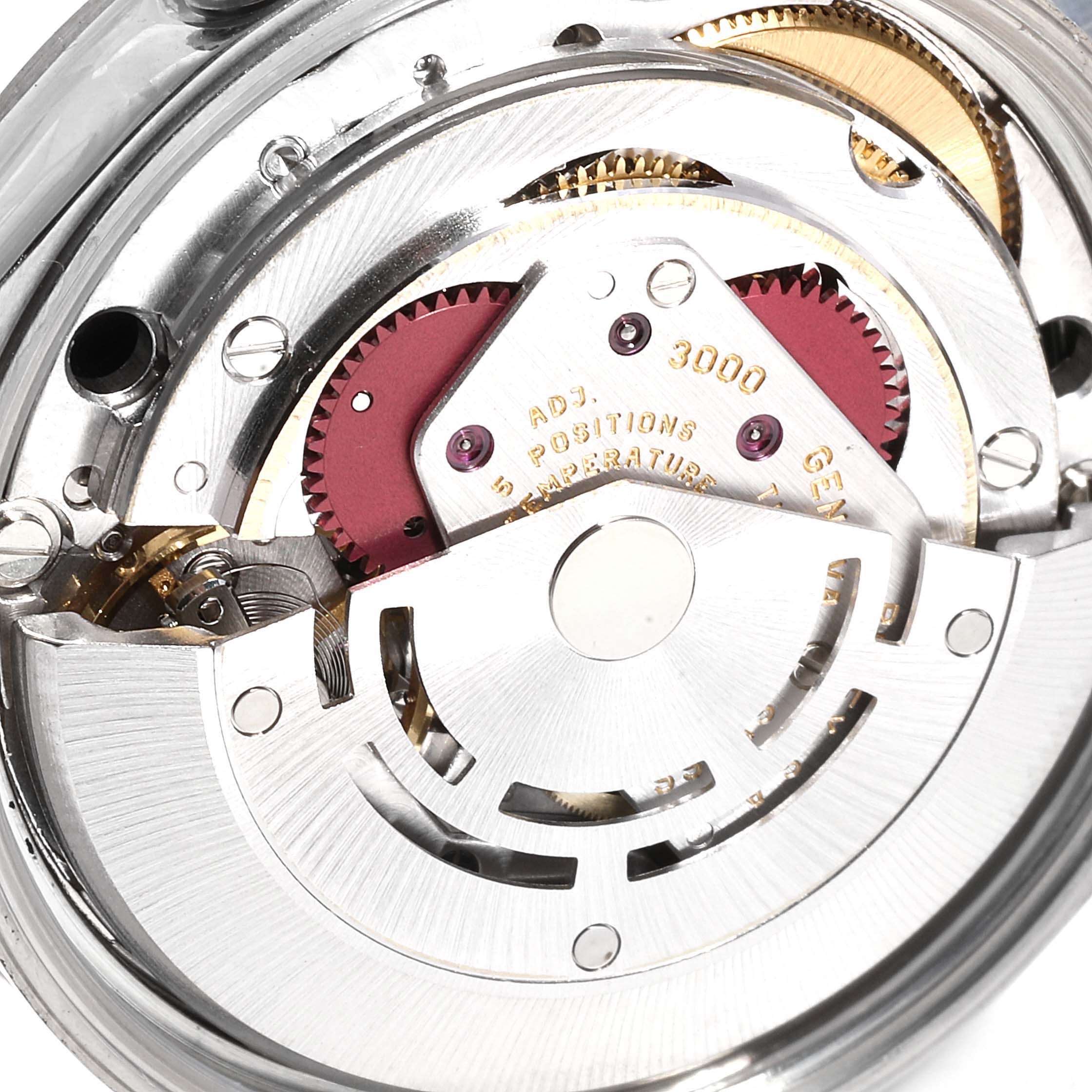 This image shows the internal movement mechanism of the Rolex Air-King 14000 Men's Stainless Steel Black Dial 14000 Men's Stainless Steel Black Dial watch, viewed from a close-up angle.