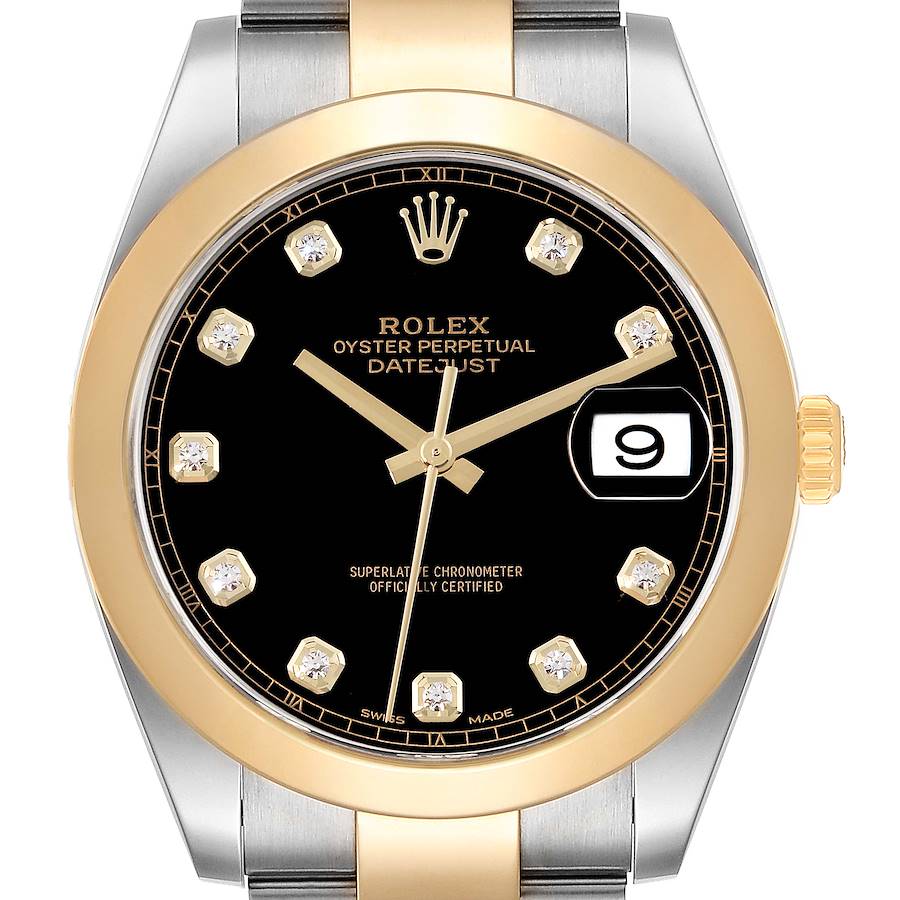 Rolex Datejust 41 Steel Yellow Gold Diamond Mens Watch 126303 Box Card SwissWatchExpo