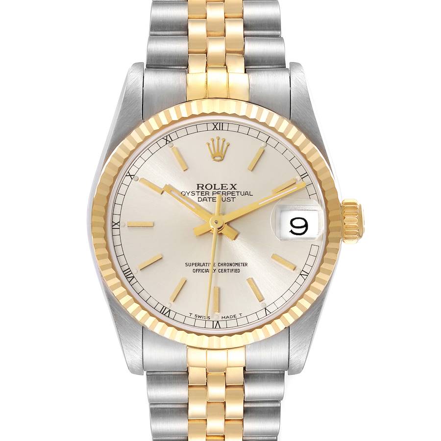 Rolex Datejust Midsize 31mm Steel Yellow Gold Ladies Watch 68273 Box Papers SwissWatchExpo