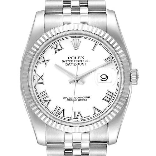 Photo of Rolex Datejust Steel White Gold Jubilee Bracelet Mens Watch 116234