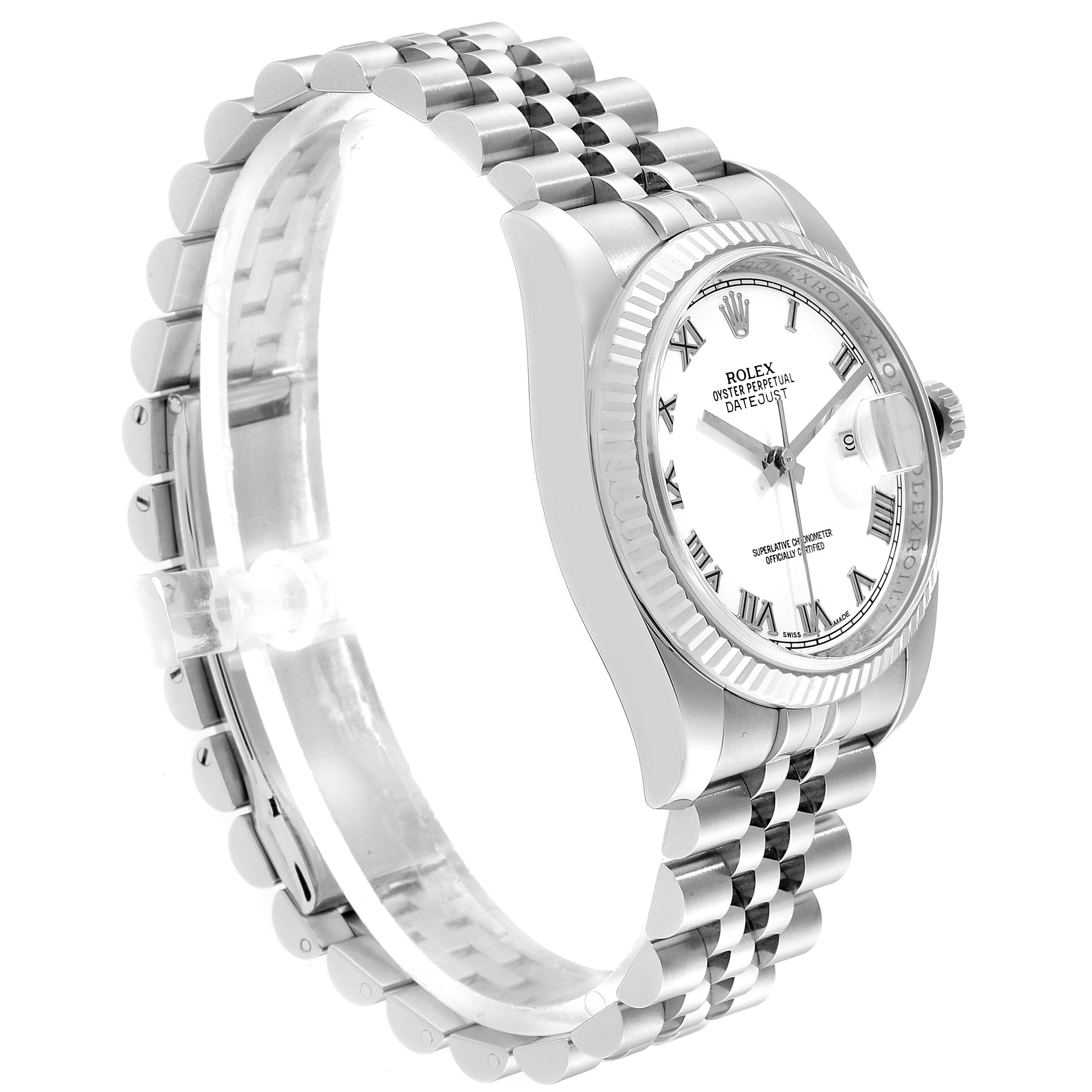 Rolex Datejust Steel White Gold Jubilee Bracelet Mens Watch 116234 ...