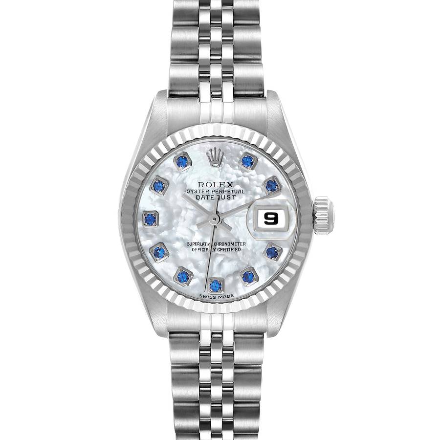 Rolex Datejust Steel White Gold MOP Diamond Dial Ladies Watch 79174 SwissWatchExpo