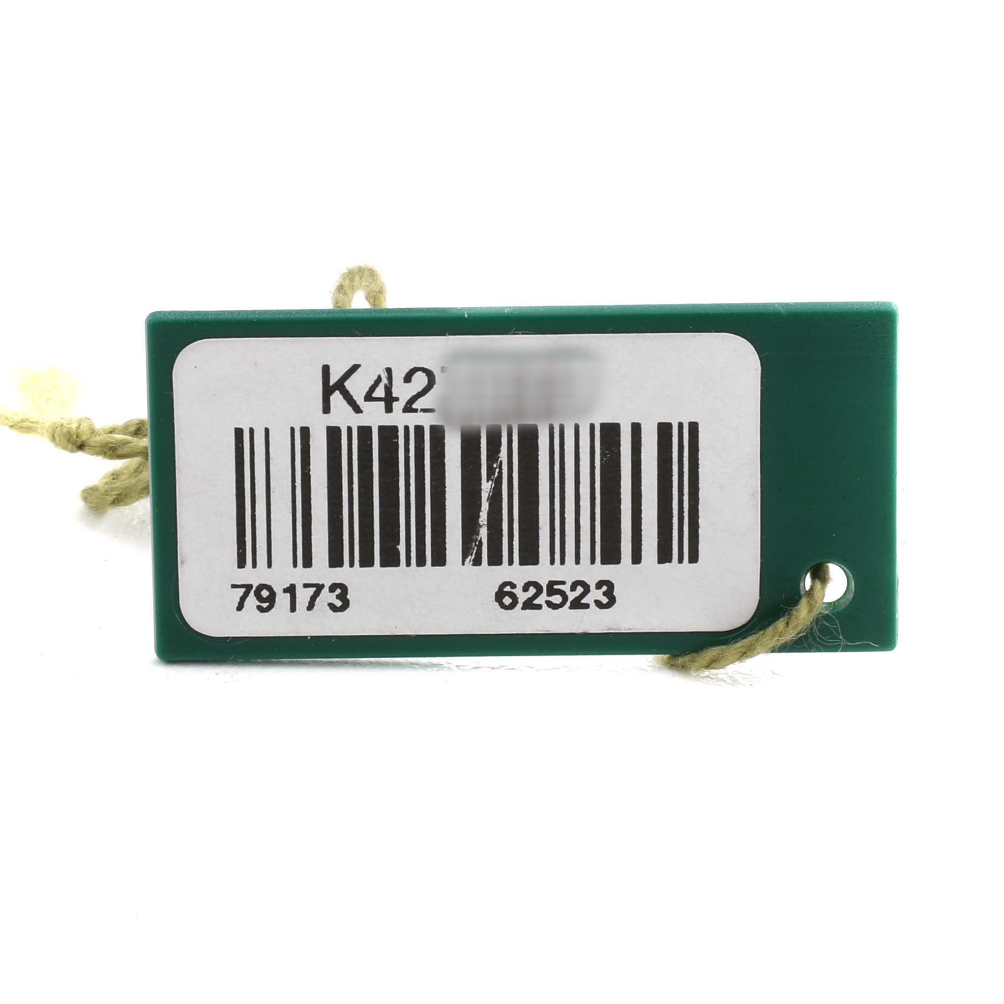 The image shows a tag with a barcode and numbers related to the Rolex Datejust 79173 Women's Stainless Steel Champagne Dial.