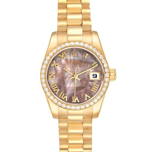 Photo of NOT FOR SALE - Rolex President Yellow Gold Mother of Pearl Diamond Ladies Watch 179138 Box Papers - PARTIAL PAYMENT