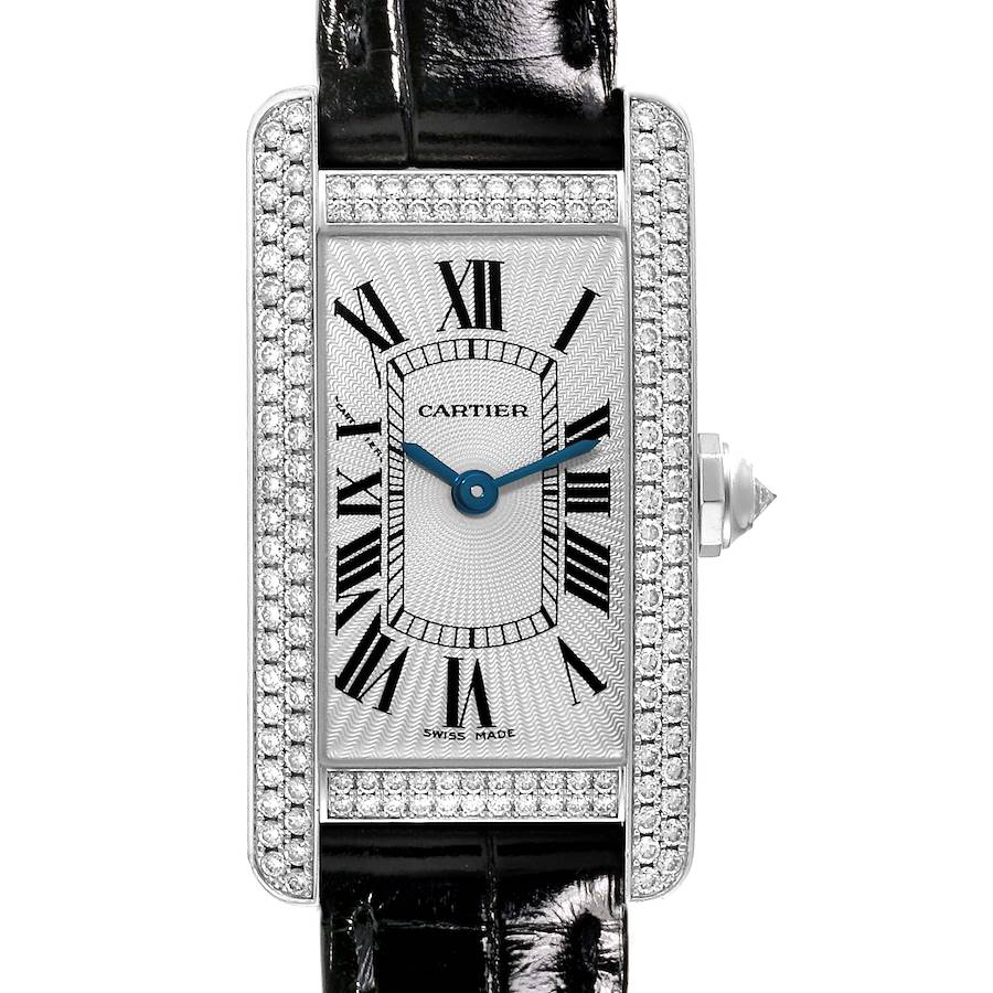 Cartier Tank Americaine Small White Gold Diamond Ladies Watch WB704431 SwissWatchExpo