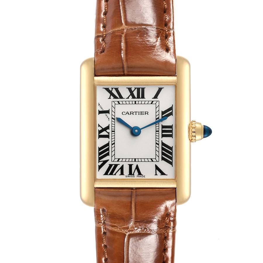 Cartier Tank Louis Small Yellow Gold Ladies Watch W1529856 Box Card SwissWatchExpo