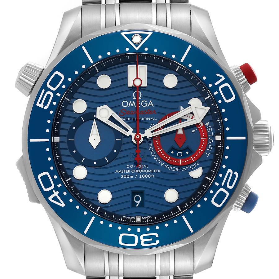 Omega Seamaster 44 Chronograph Steel Mens Watch 210.30.44.51.03.002 Box Card SwissWatchExpo