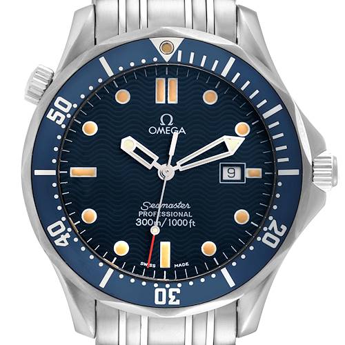 Photo of Omega Seamaster Diver 300M James Bond Quartz Mens Watch 2541.80.00 Box Card
