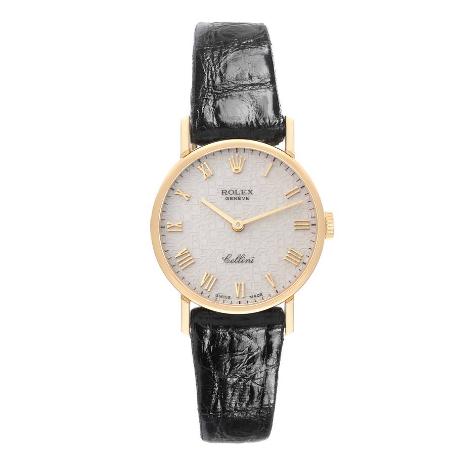ulla johnson rose gold dress Rolex 18K YG Cellini Blue Stone Vintage Watch main image 1