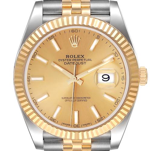 Photo of Rolex Datejust 41 Steel Yellow Gold Jubilee Bracelet Watch 126333 Box Card