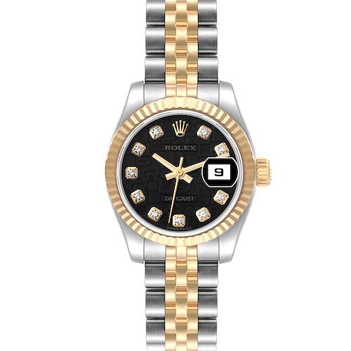 Photo of Rolex Datejust Black Anniversary Diamond Dial Ladies Watch 179173
