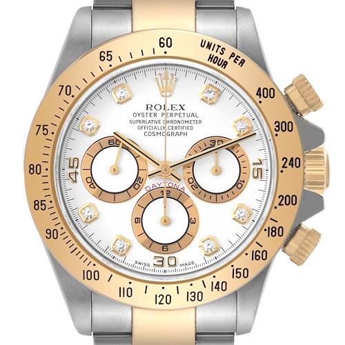 Photo of NOT FOR SALE Rolex Daytona Steel Yellow Gold Diamond Dial Zenith Movement Mens Watch 16523 PARTIAL PAYMENT