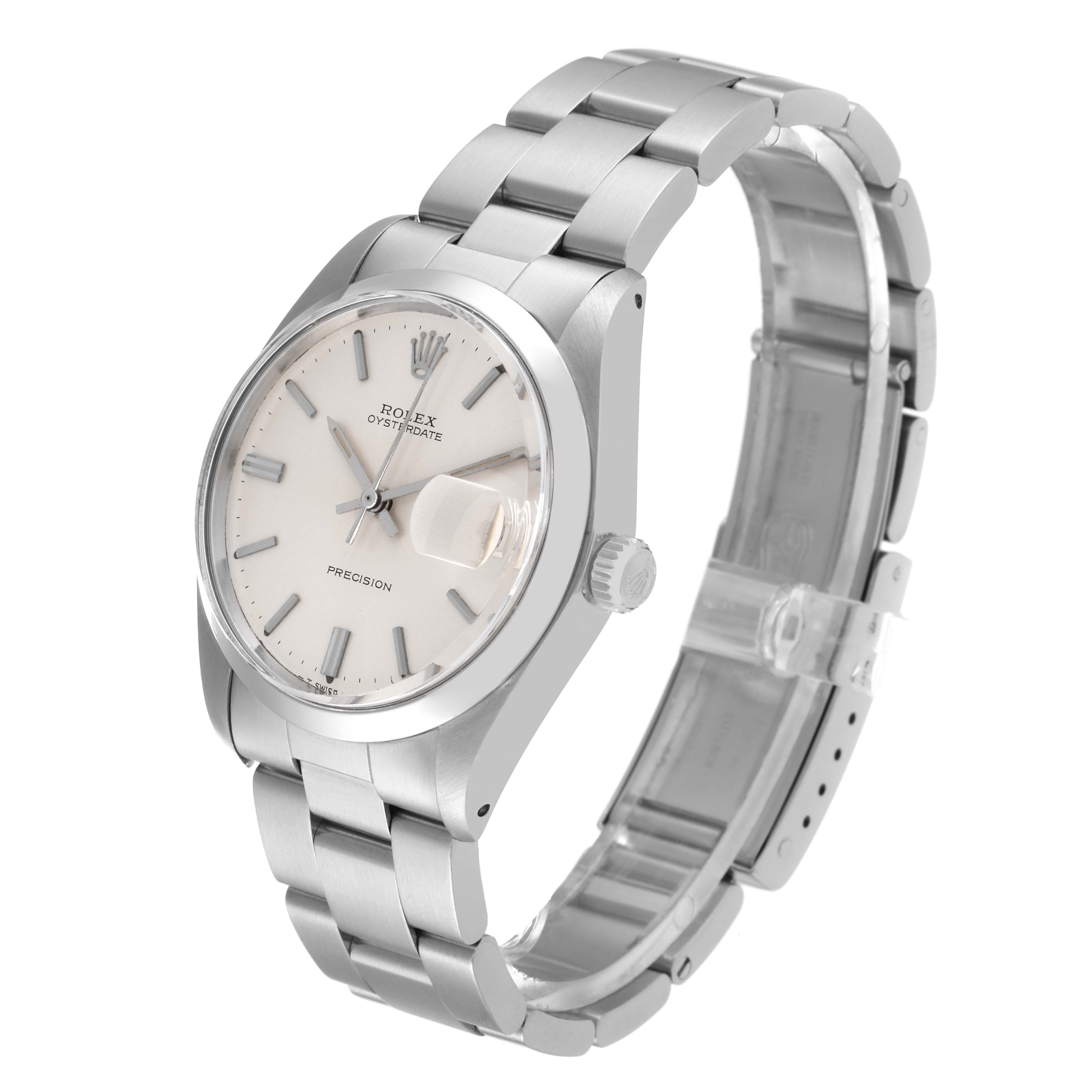 The Rolex Vintage Collection 6694 Men's Stainless Steel Silver Dial 6694 Men's Stainless Steel Silver Dial watch is shown at a slight angle, highlighting its face, crown, and metal band.
