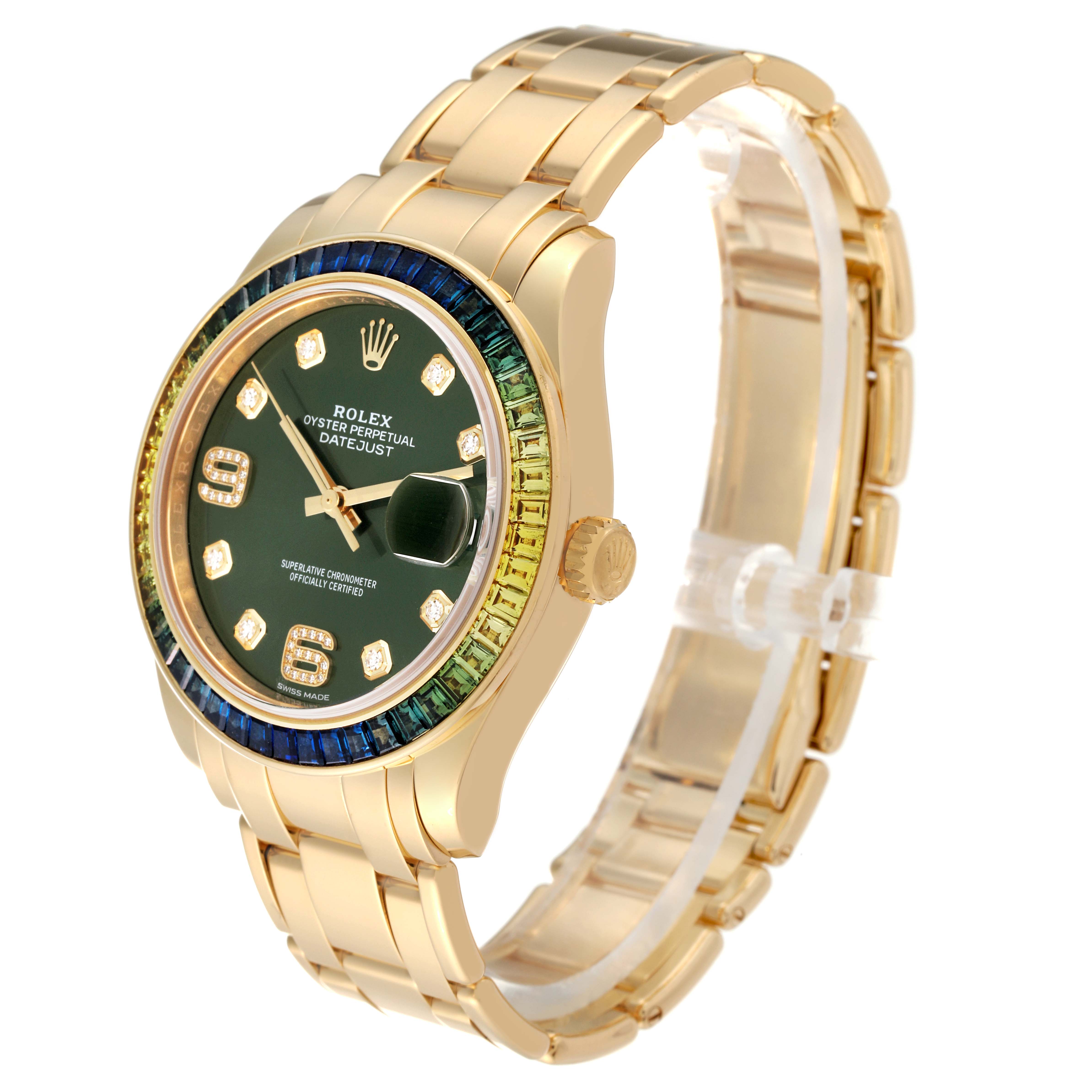 アートコレクション 3box Rolex Pearlmaster 39 86348 Orange Dial, 18kt Yellow Gold