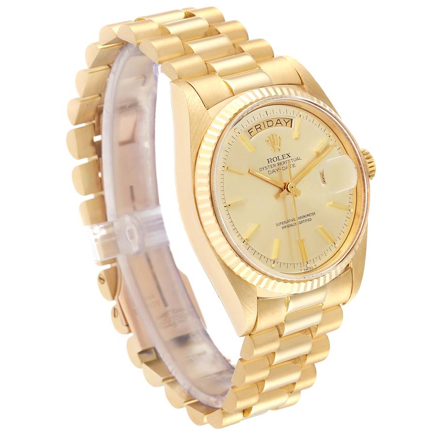 Rolex President Day Date 36mm Yellow Gold Vintage Mens Watch 1803