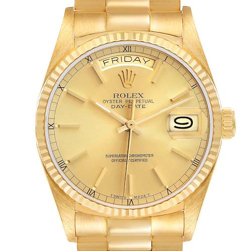 Photo of Rolex President Day-Date Yellow Gold Mens Watch 18038