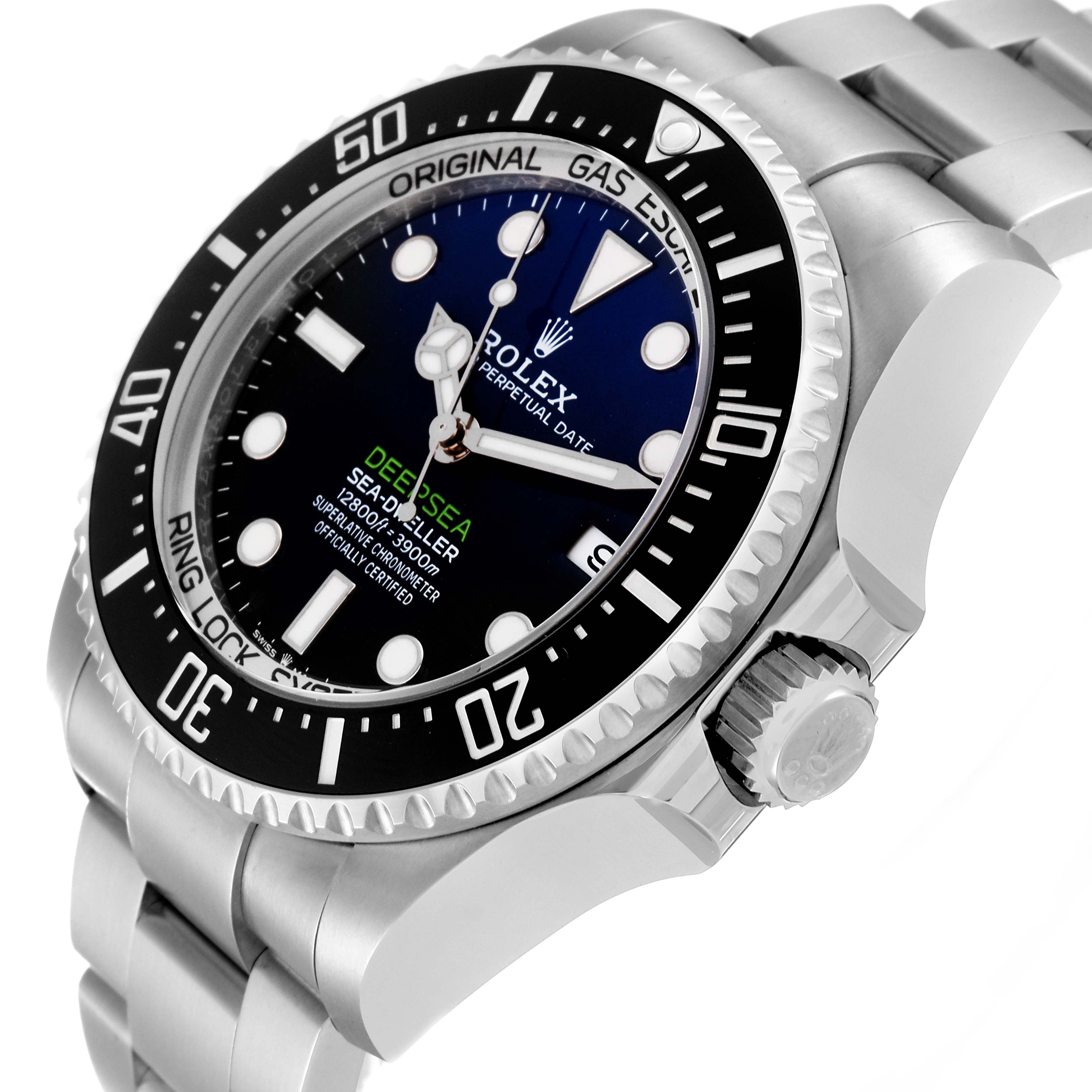 The image shows a Rolex Sea-Dweller 136660 Men
s Stainless Steel Black Dial 136660 Men
s Stainless Steel Black Dial watch from a front-right angle highlighting the dial, bezel, crown, and bracelet.