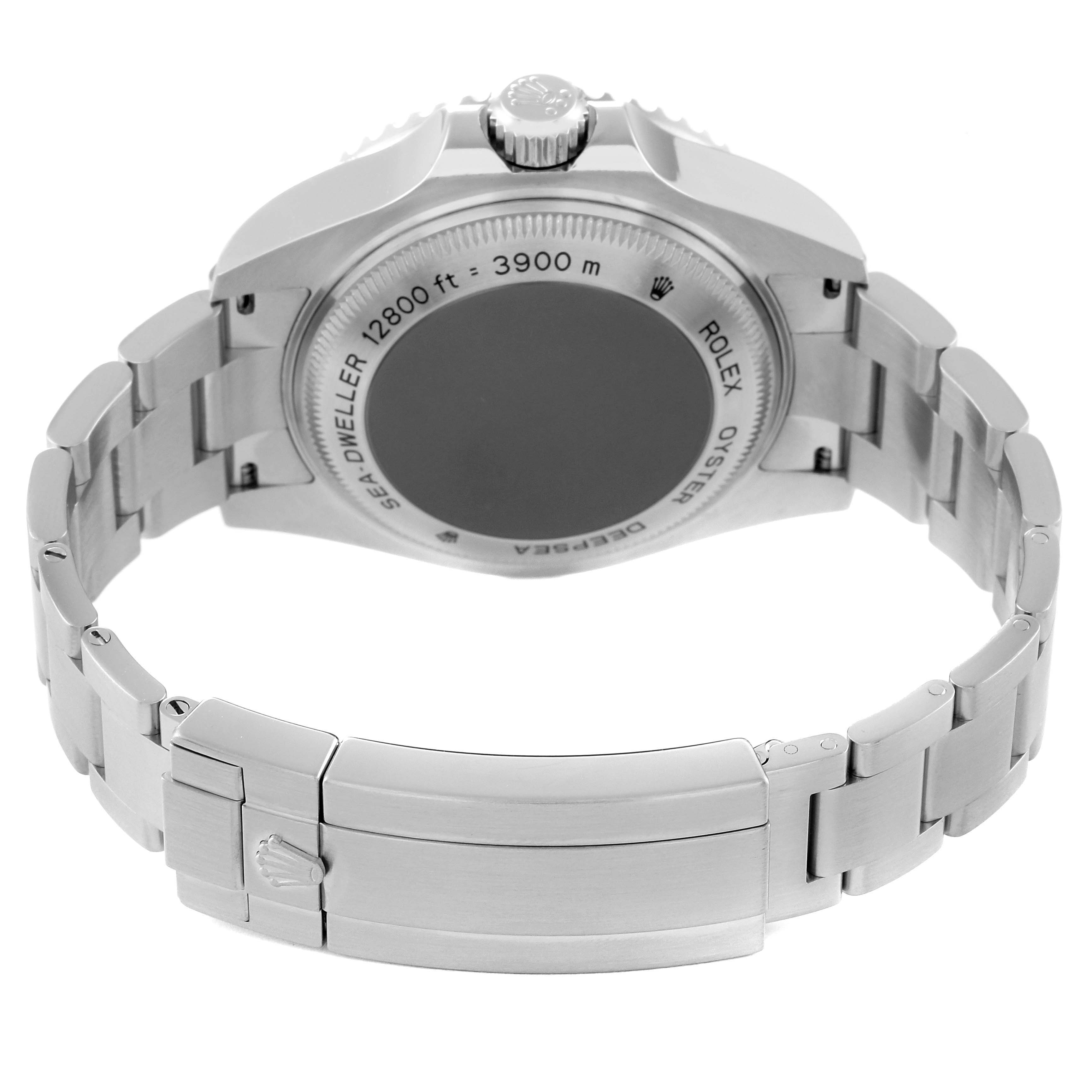 This image shows the back view and bracelet of a Rolex Sea-Dweller 116660 Men
s Stainless Steel Black Dial 116660 Men
s Stainless Steel Black Dial watch.