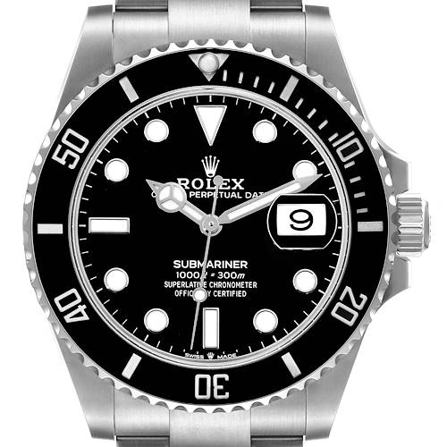 Photo of Rolex Submariner Black Dial Ceramic Bezel Steel Mens Watch 126610 Unworn