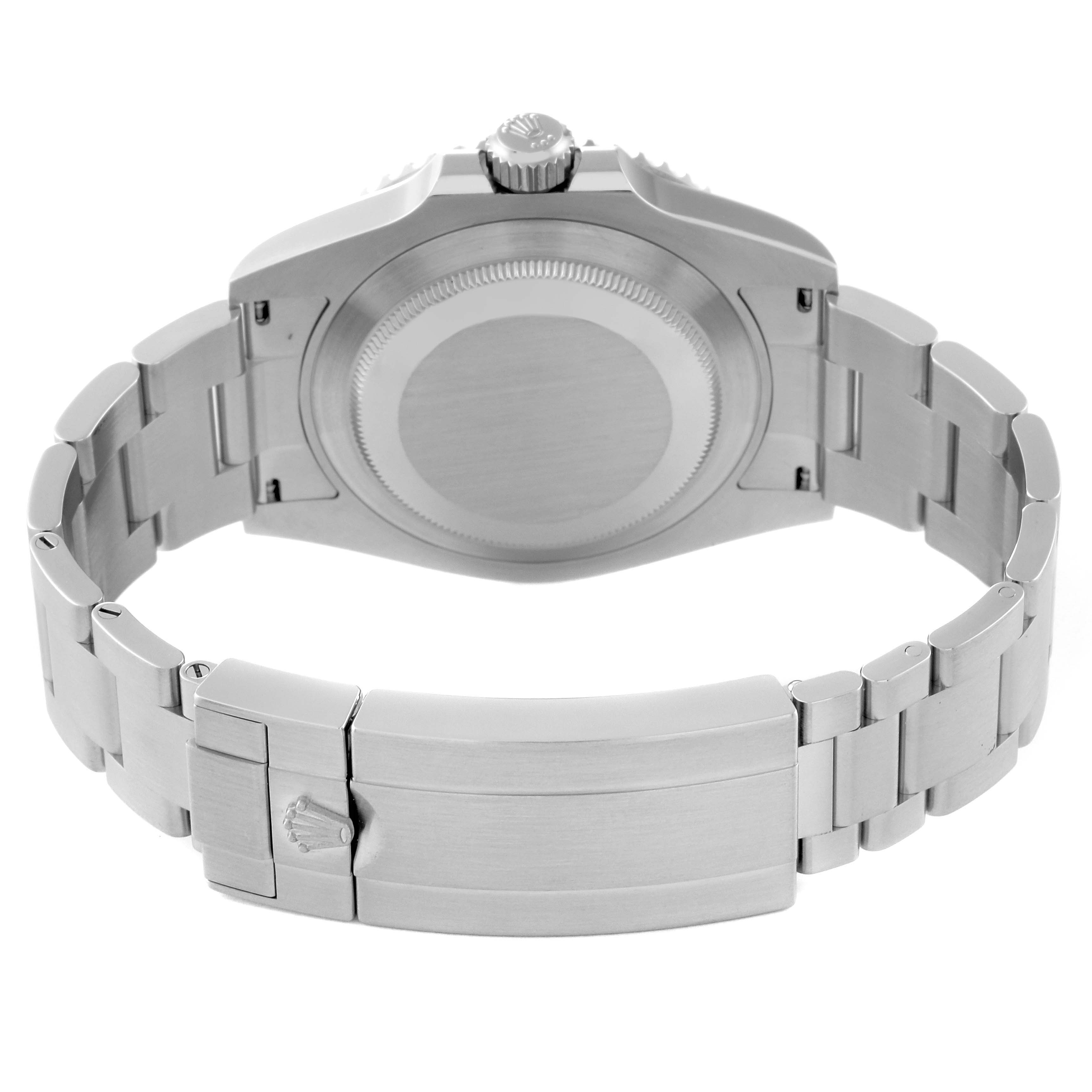 The image shows the back case and clasp of a Rolex Submariner 126610LN Men's Stainless Steel Black Dial 126610LN Men's Stainless Steel Black Dial watch at a rear angle.