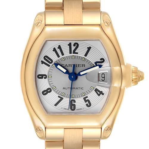 Photo of Cartier Roadster 18K Yellow Gold Large Mens Watch W62003V1 Box Papers