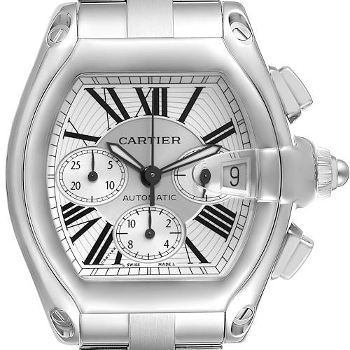 Photo of NOT FOR SALE Cartier Roadster XL Chronograph Silver Dial Steel Mens Watch W62019X6 PARTIAL PAYMENT