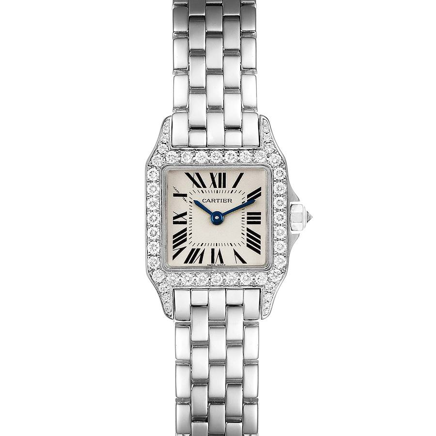 NOT FOR SALE Cartier Santos Demoiselle White Gold Diamond Ladies Watch WF9005Y8 PARTIAL PAYMENT SwissWatchExpo