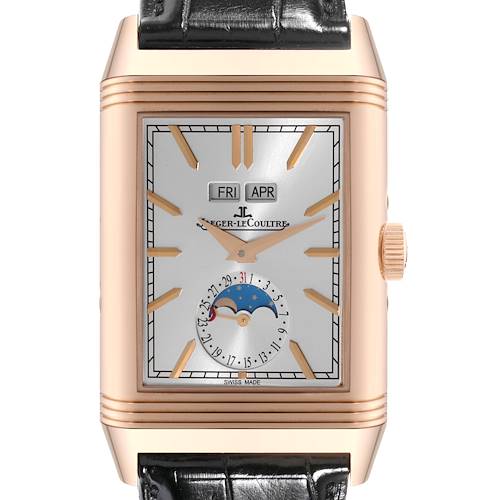 Photo of Jaeger LeCoultre Reverso Tribute Rose Gold Mens Watch 216.2.D3 Q3912530 Box Card