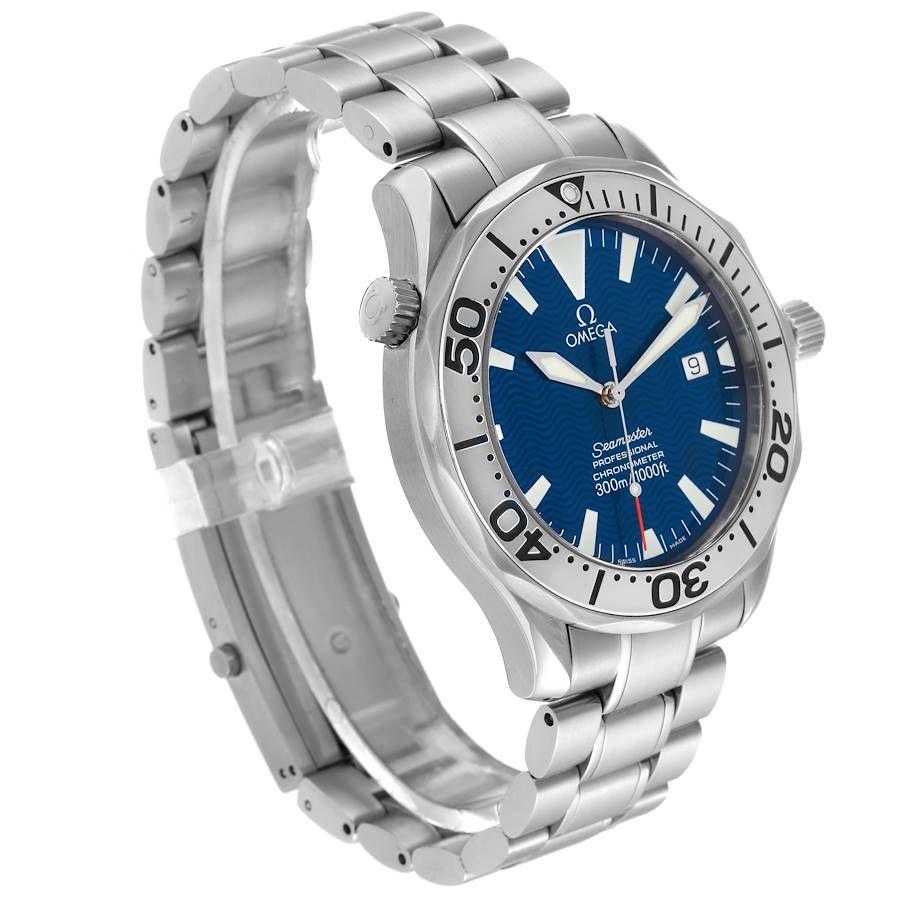 Omega Seamaster 300M Electric Blue Dial Steel Mens Watch 2255.80