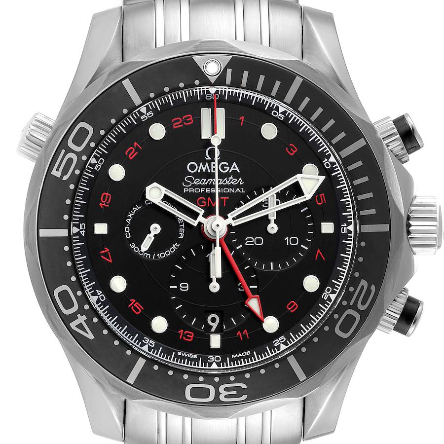 Omega Seamaster Diver 300M Co-Axial GMT Watch 212.30.44.52.01.001 SwissWatchExpo